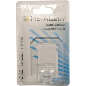Gancio adesivo trasparente t.b.t. per un facile montaggio a parete.