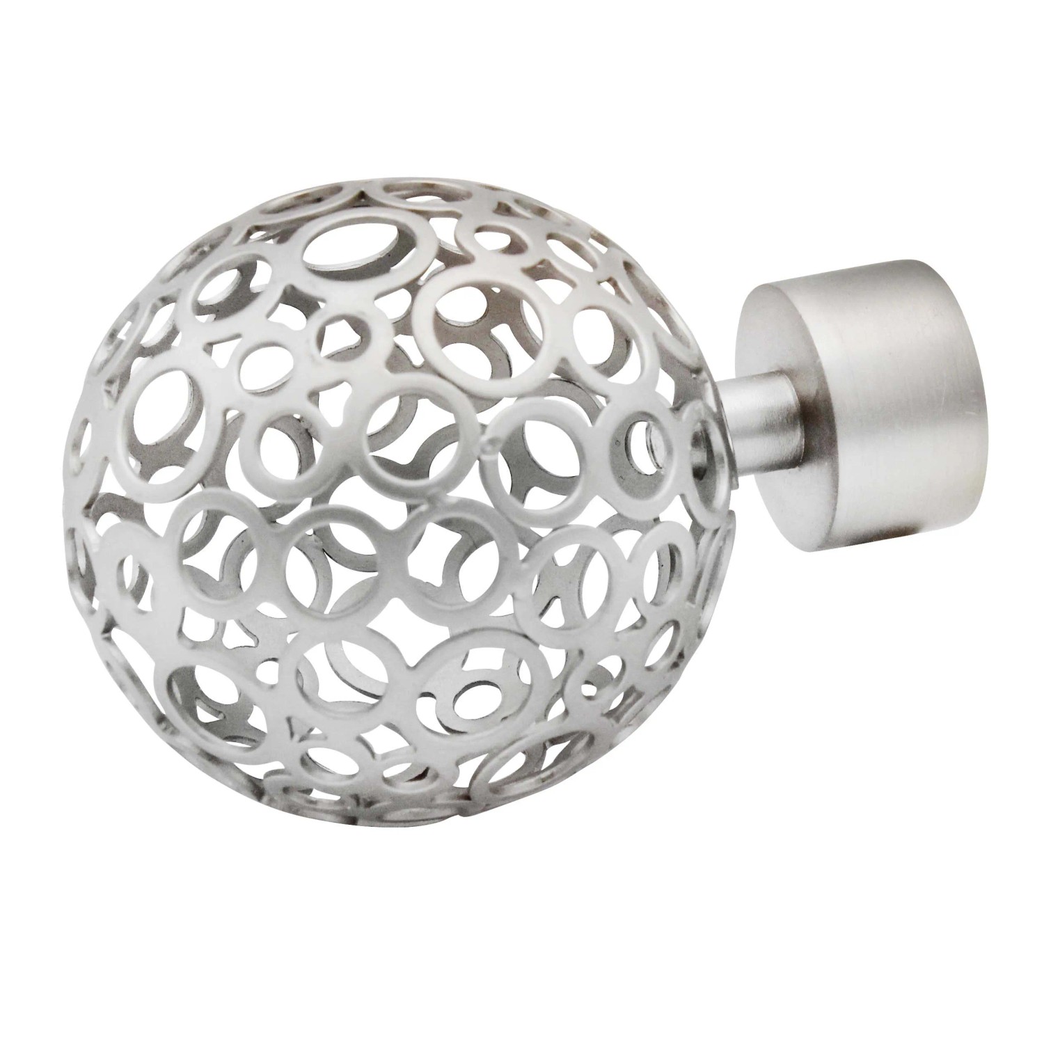 Basics Bastone Per Tenda Estensibile Con Terminali Rotondi, Da 183 A 366 Cm, Nichel - Foto 3