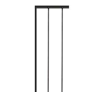 Elemento nero per ringhiera scale per scale e ringhiere.