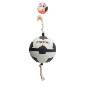t.b.t. Pallone da calcio con corda, un gioco da masticare per cani.