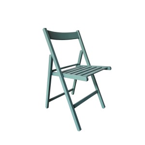 Sedia da giardino pieghevole t.b.t. in legno color teal.