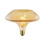 Lampadina LED E27 decorativa con vetro ambrato e filamento.