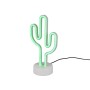 Lampada da tavolo LED a forma di cactus bianca, alta 29,6 cm, per illuminazione decorativa.