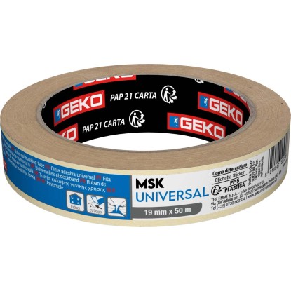 Nastro adesivo in carta solvente 19 mm x 50 m bianco