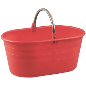 Cesta ovale in polietilene-HD 25 l rosso