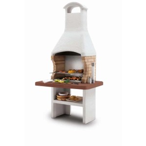 Barbecue a carbonella Palazzetti Brest griglia 68x40 cm in cemento