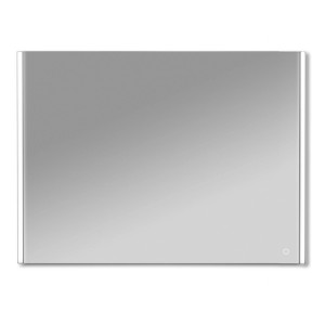 Specchiera rettangolare t.b.t. con illuminazione LED sui lati.