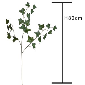 Ramo di edera artificiale, alto 80 cm, ideale per la decorazione. Pianta artificiale per interni.