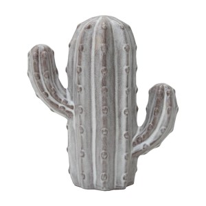 Cactus decorativo per il giardino, grigio-marrone, come elemento decorativo per esterni.