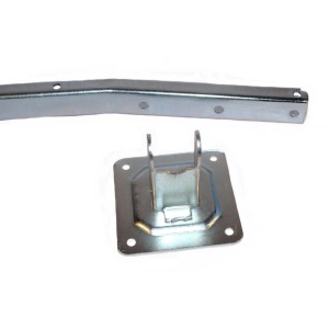 Parti metalliche per uno stendibiancheria (Stendibiancheria): asta e staffa.