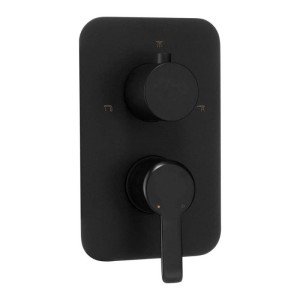 Piastra esterna per box miscelatore Idrostile Rodas Arlia nero opaco