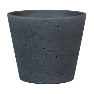 Scheurich Vaso per piante Roca 701, Ø 15 cm, Dark Stone, effetto cemento per interni.