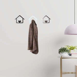 Appendiabiti da parete t.b.t. a forma di casetta, vari colori.
