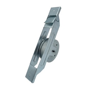 Avvolgitore a nastro in metallo per tapparelle, vista dettagliata.