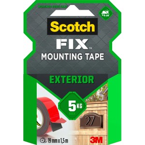 Nastro di montaggio per esterni Scotch-Fix, 19mm x 1,5m, portata fino a 5kg.