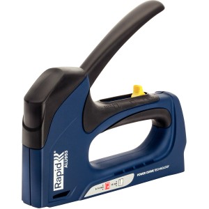 Rapid Hand Tacker ALU953, a risparmio energetico, blu/nero, per graffette e chiodi.