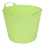 Contenitore/secchio t.b.t. verde con manici, ideale per lo stoccaggio e l'organizzazione.