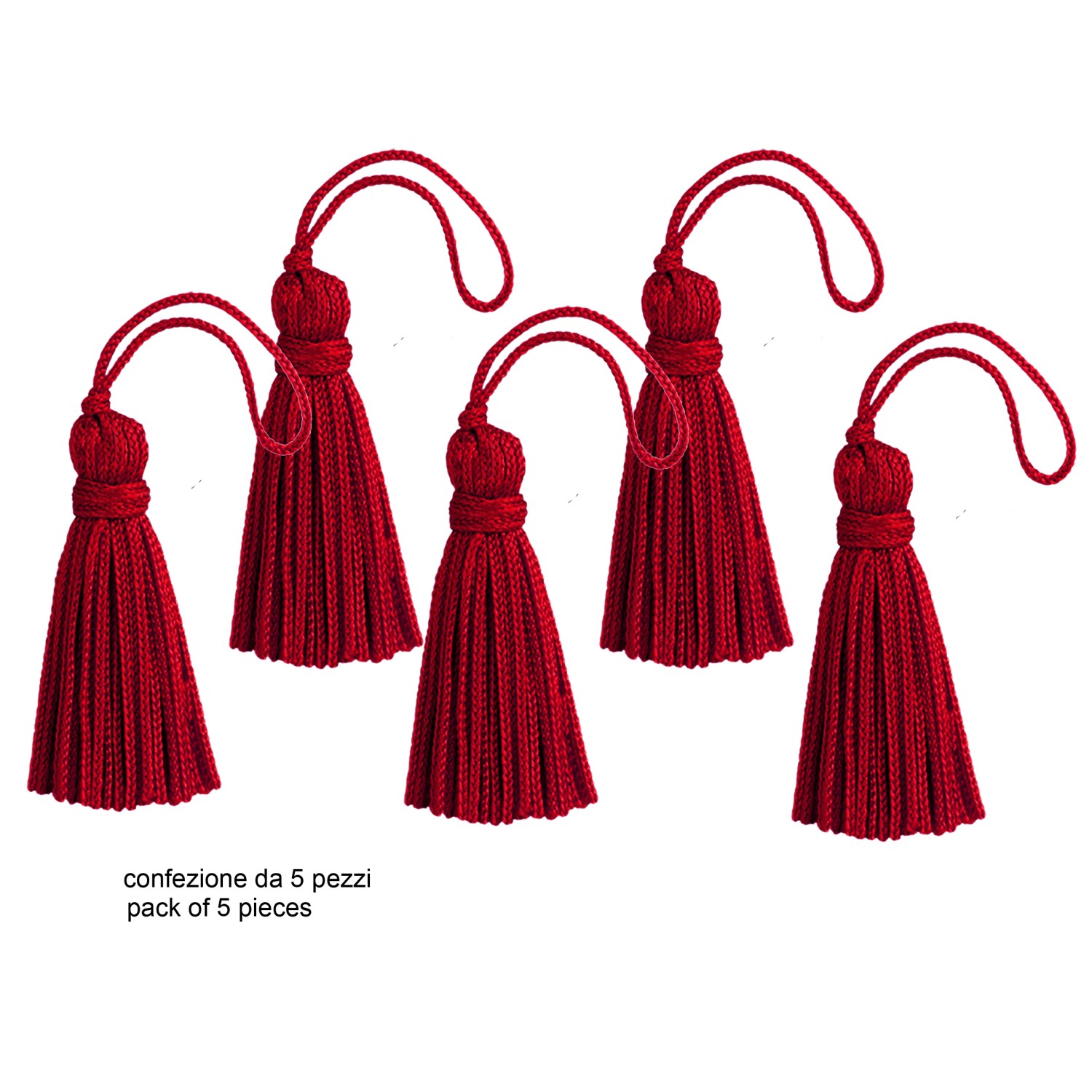 Nappina Con Fiocco Per Chiavi Armadio - Tripolino Elegante, 25 Cm Di Altezza, Colore Rosso - Foto 9