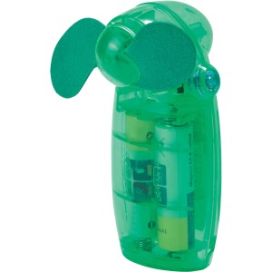 Ventilatore portatile CMI verde, a batteria, ideale per viaggiare.