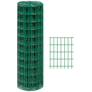 Rete elettrosaldata zincata plastificata 10x2 m verde