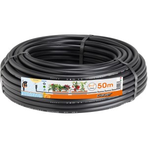 Tubo nero per microirrigazione, rotolo da 50m per irrigazione giardino.