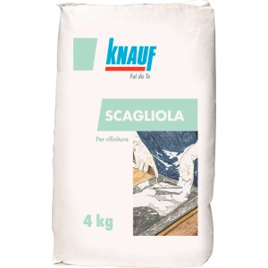 Knauf Scagliola stucco, sacco da 4kg per lavori di stucco e riparazioni.