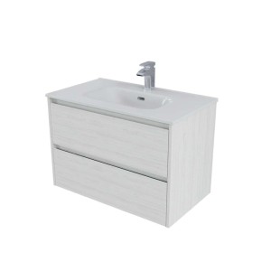 Mobile bagno base lavabo sospesa Ness 81 2/C creme 81x46 cm