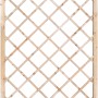 Pannello di recinzione in legno con motivo a rombi per il giardino.