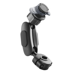 Supporto per cellulare da auto nero regolabile.