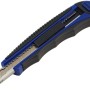 Cutter LUX Comfort 9 mm con manico blu e nero e lama retrattile.
