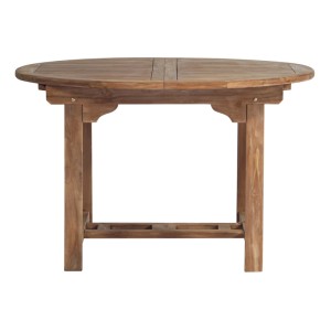 Tavolo allungabile da giardino tondo in teak 120/170x120 cm