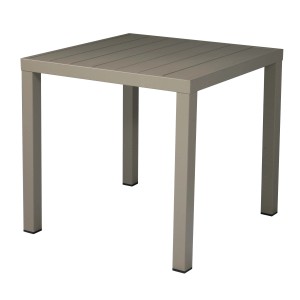 Tavolo da giardino quadrato grigio. Ideale per terrazza e giardino.
