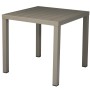 Tavolo da giardino quadrato grigio. Ideale per terrazza e giardino.