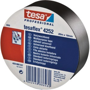 Nastro isolante Tesa tesaflex 4252, 20m x 19mm, nero.
