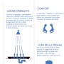 Infografica su accessori doccia t.b.t.: drenaggio, comfort e cura del piatto doccia.