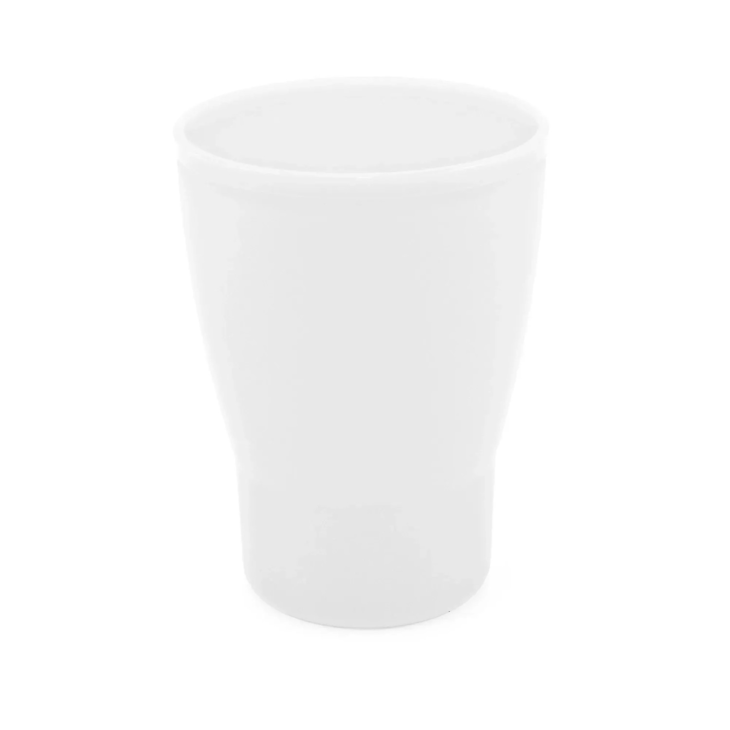 Bicchiere bianco, ideale per campeggio e attività all'aperto. t.b.t.