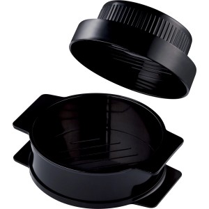 Pressa per hamburger Jamestown CMI nera in plastica per polpette uniformi.