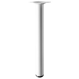 Gamba per tavolo Hettich bianca, Ø 30 mm x 300 mm, per costruzione mobili.