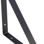 Mensola triangolare nera opaca 27,2 cm per scaffali.