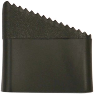 Feltrino nero t.b.t. per mobili, dettaglio del bordo seghettato.