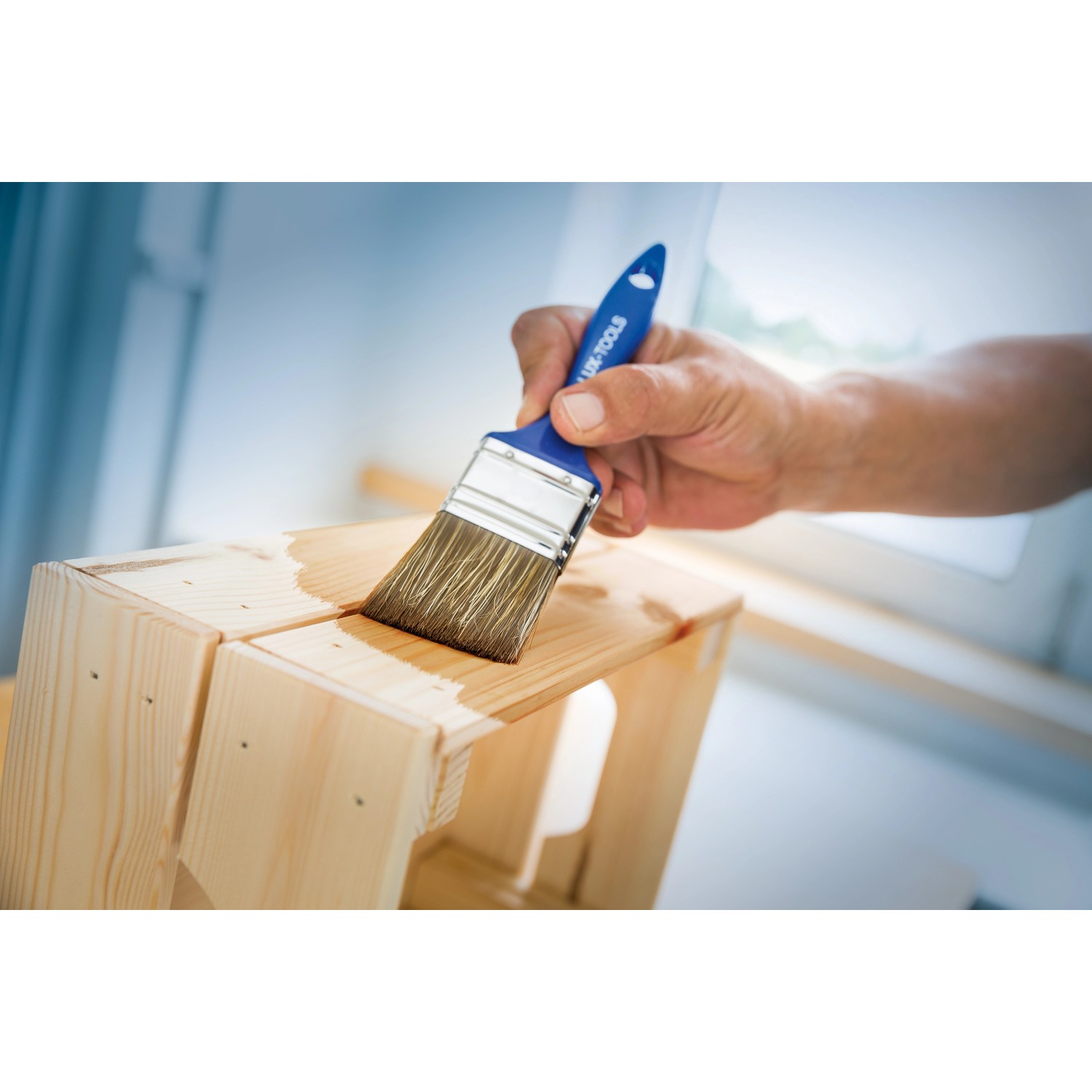 Set 24 Pennelli Piatti 45 Mm - Setole Naturali, Manico Legno, Per Vernici E Mordenti - Foto 9