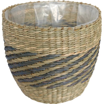 Cesto per piante a forma conica grigio naturale Ø 36 x H 30 cm