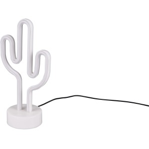 Lampada da tavolo Reality LED Cactus bianca, alta 30 cm, per un'illuminazione d'atmosfera.