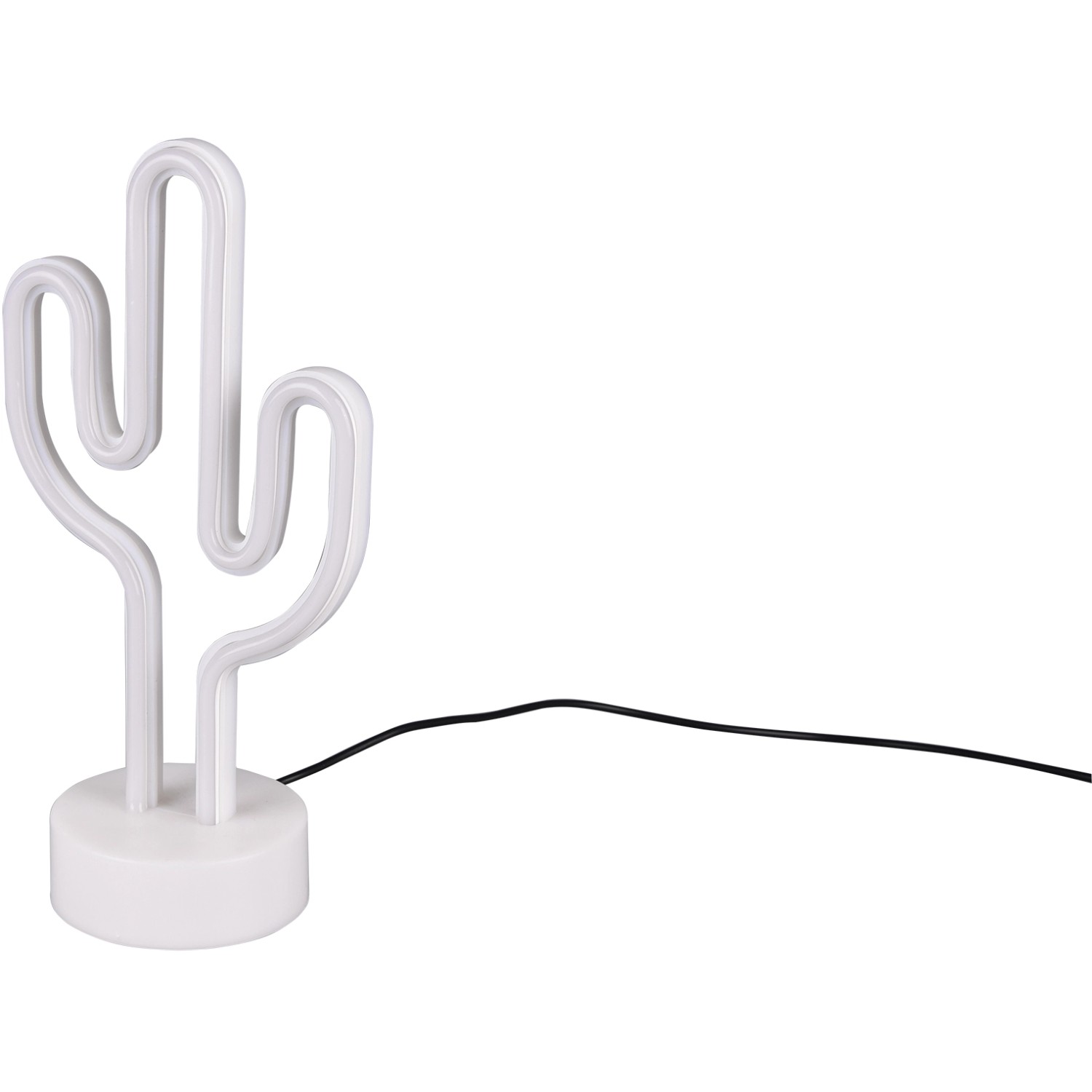 Lampada da tavolo Reality LED Cactus bianca, alta 30 cm, per un'illuminazione d'atmosfera.
