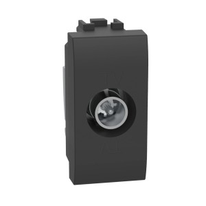 Presa antenna TV nera t.b.t. per installazione elettrica.