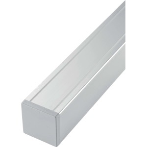 Palo in alluminio (7x7x185cm) con cappuccio in plastica per recinzioni e schermi.