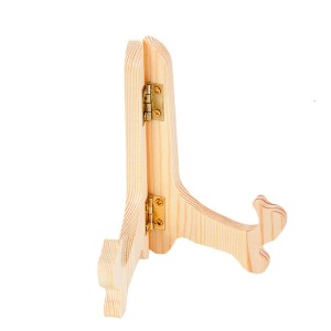 Cavalletto in legno per forniture artistiche, colore naturale.
