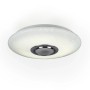 Plafoniera LED bianca Musica con altoparlante ed effetto arcobaleno per soggiorno e camere da letto.