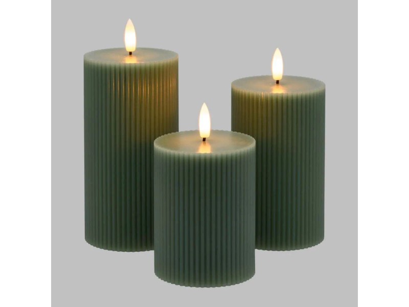 Candele Cero Verde Scuro 9 Pezzi - Diametro 5 Cm, Altezza 12 Cm, Durata 40 Ore, Senza Fumo E Senza Colatura - Foto 5