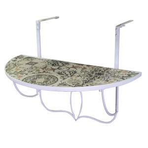 Mensola mosaico Frigole in metallo 74x38/61 cm H 57 cm